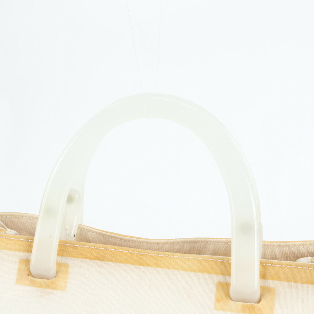 美品 ジルサンダー ポーチ付 キャンバス トート バッグ 肩掛け ショルダー ハンド A4 ベージュ レディース EEE CV23-9