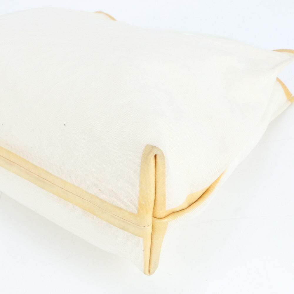 美品 ジルサンダー ポーチ付 キャンバス トート バッグ 肩掛け ショルダー ハンド A4 ベージュ レディース EEE CV23-9