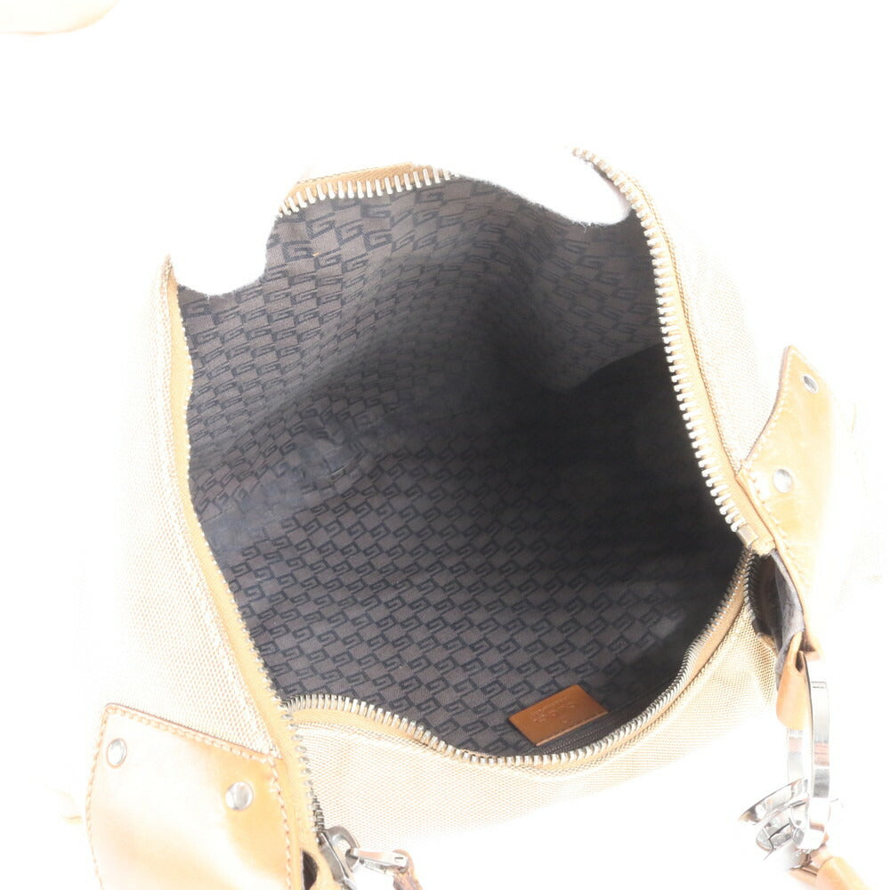 美品 グッチ レザー ショルダーバッグ 肩掛け ワンショルダー ホーボー ベージュ トート ハンド 95726 レディース EEE CV23-3