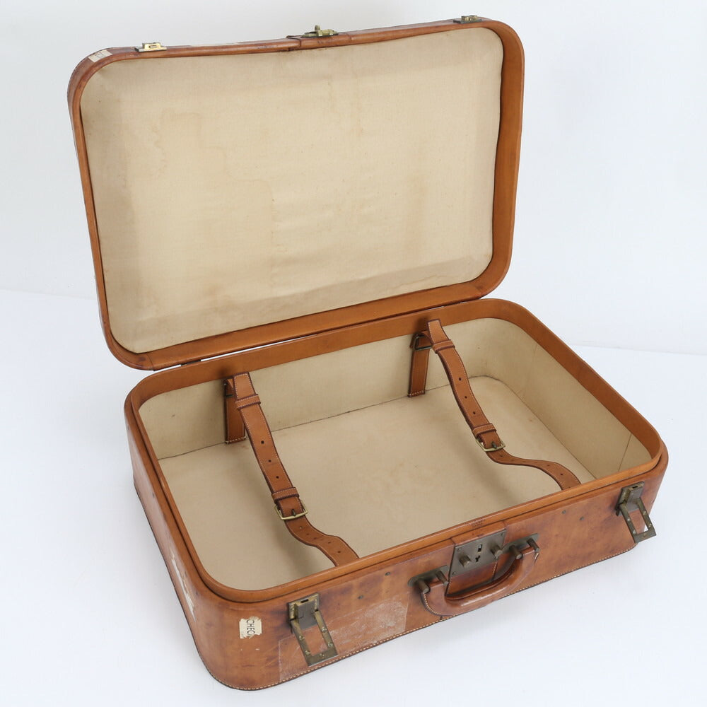 エルメス トワルアッシュ レザー トランク ハードケース ボストン バッグ スーツケース 出張 旅行 A4 トラベル メンズ EUE CV27-6