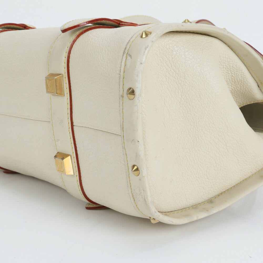 美品 ルイヴィトン スハリ エパヌイ GM M91854 レザー トート バッグ 肩掛け ショルダー ハンド ブロン 本革 レディース RUE CV25-6