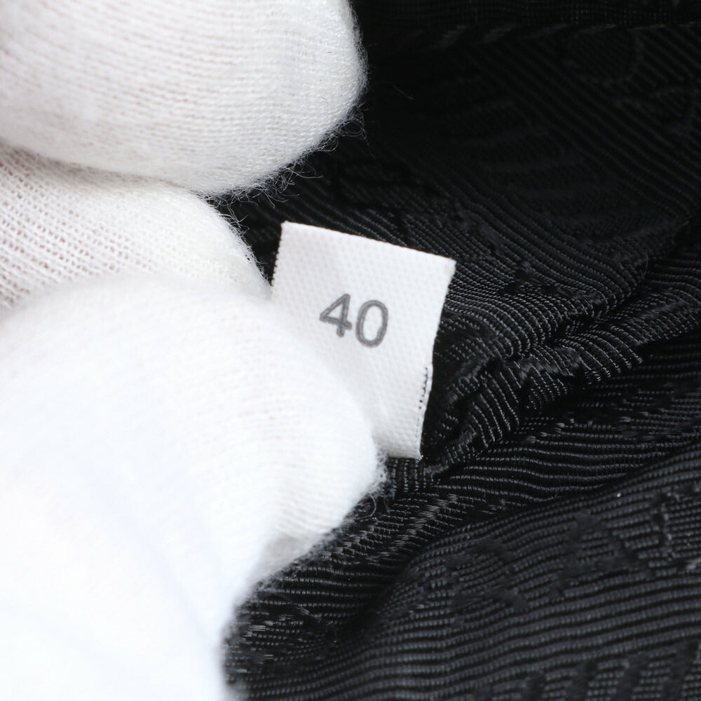 美品 プラダ ギャランティカード付 テスート ナイロン 三角ロゴ BT8994 レザー ショルダーバッグ 斜め掛け 黒 メンズ RUE CV24-7