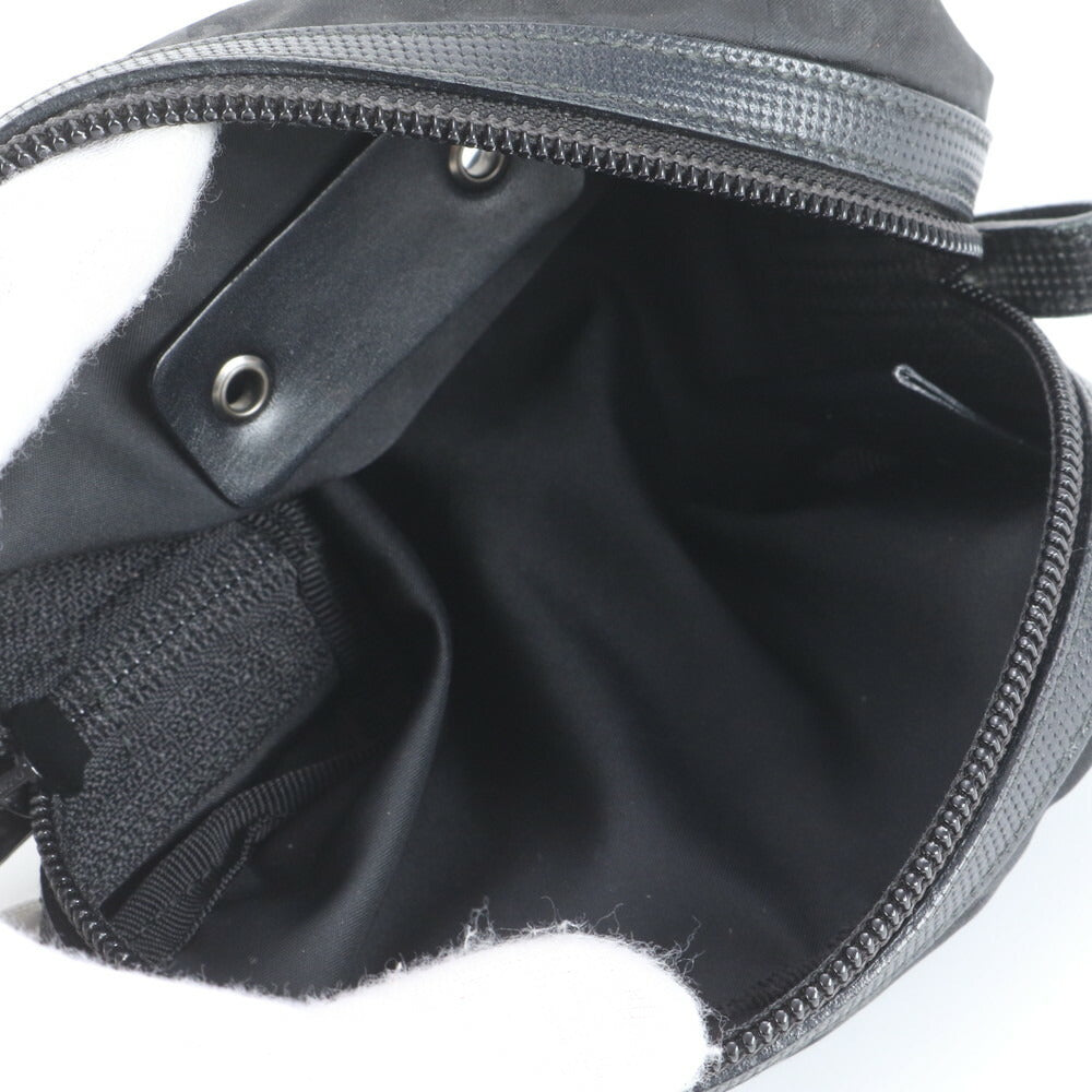 極美品 グッチ コントロールカード付 GG ナイロン 224088 レザー 化粧 トラベル メイク ポーチ ブラック 黒 レディース ERE CV33-3