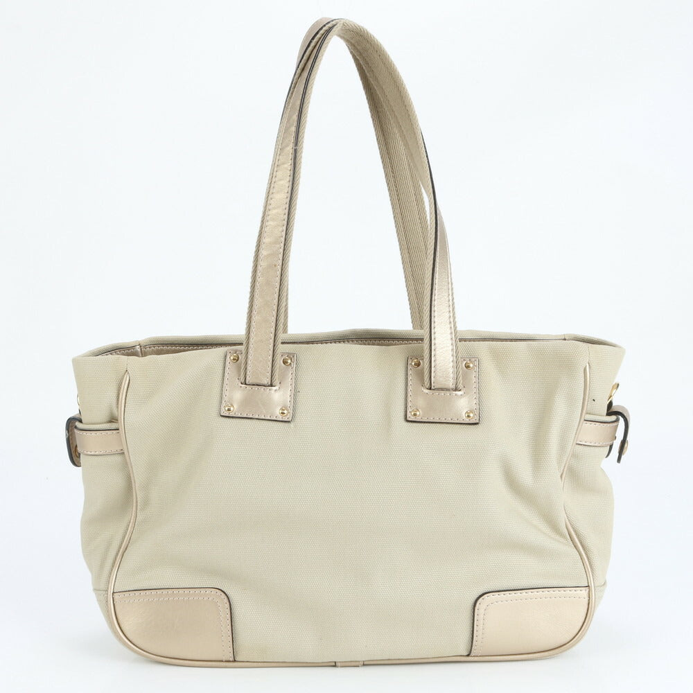 新品同様 ロエベ アナグラム ボルソ レザー トート バッグ 肩掛け ショルダー ハンド ベージュ かわいい レディース RRE CV35-4