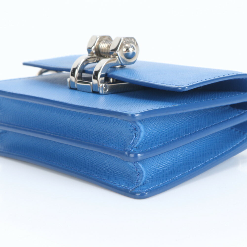 未使用 プラダ サフィアーノ レザー ショルダーバッグ 斜め掛け クロスボディ ウォレット 財布 カード 2ZH098 レディース RRE CV35-7