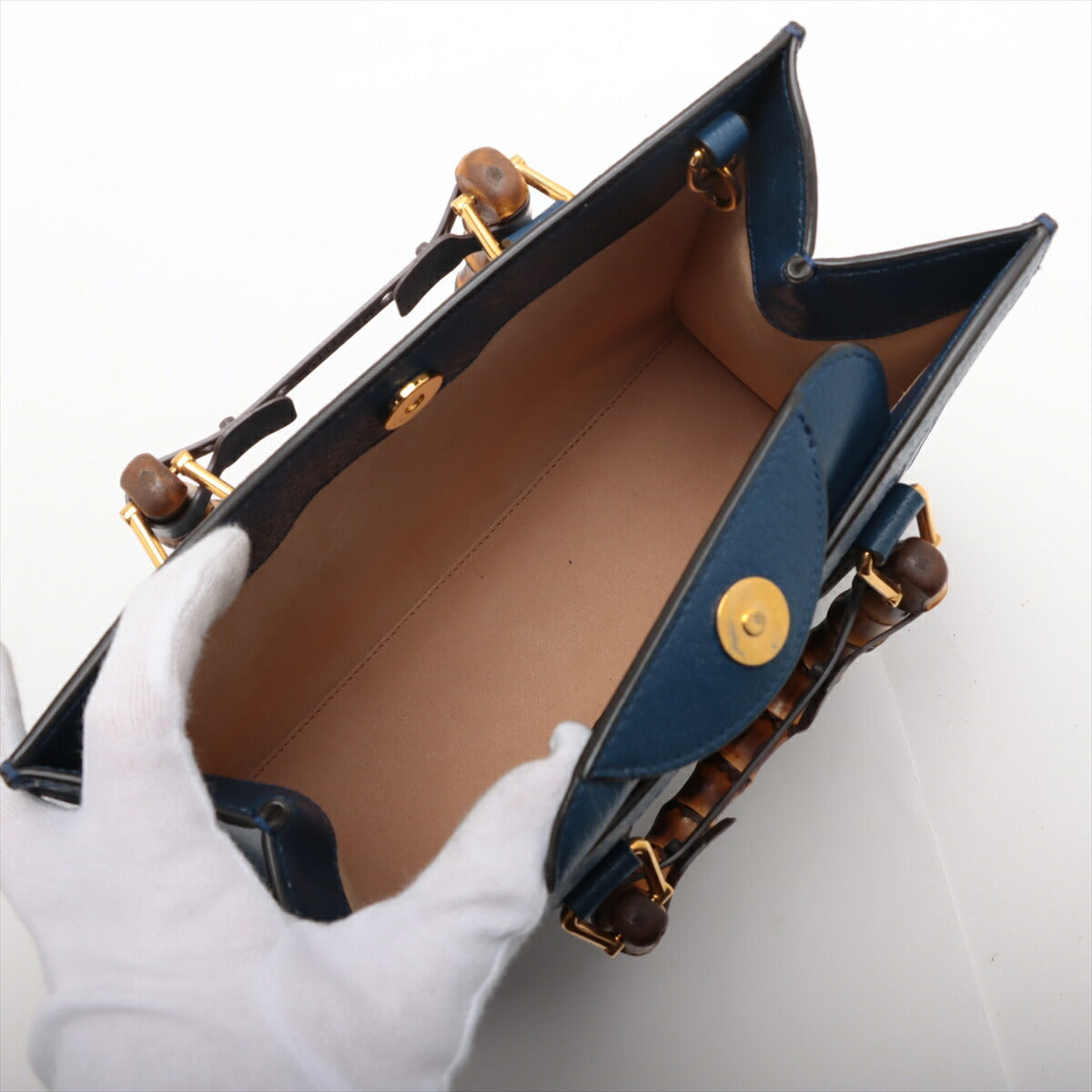 新品同様 グッチ バンブー ダイアナ スモール レザー 2WAY ハンドバッグ 斜め掛け ハンド トート 702721 レディース EEE BT30-66