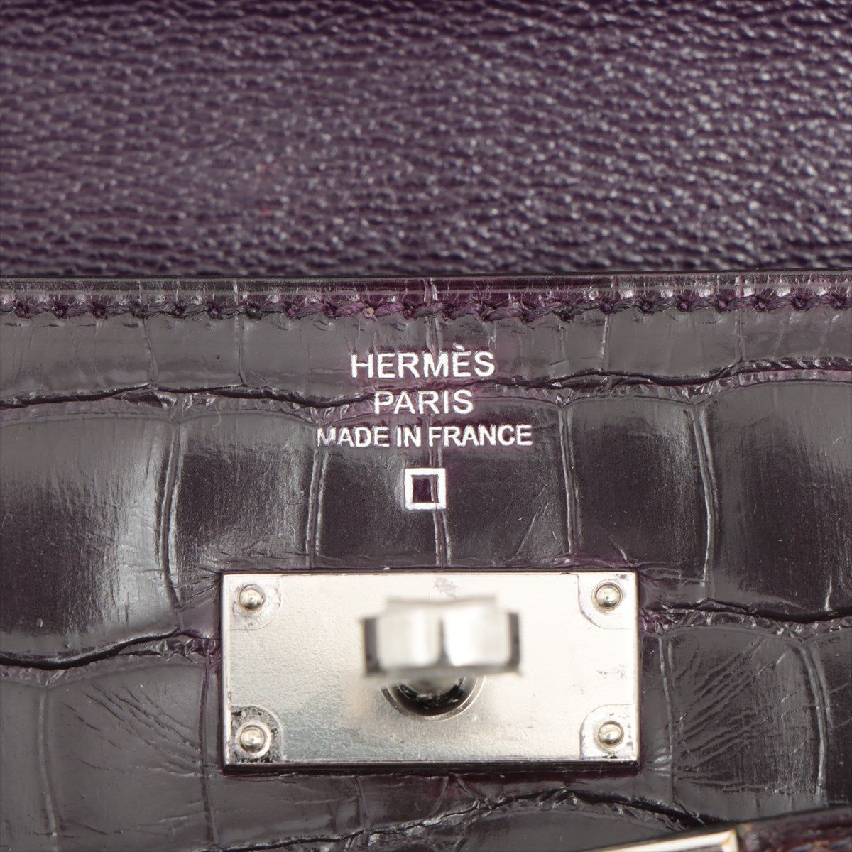 美品 エルメス □M 刻印 ケリー ウォレット 長財布 アリゲーター クロコダイル レザー 高級 メンズ レディース MNT 1128-E40