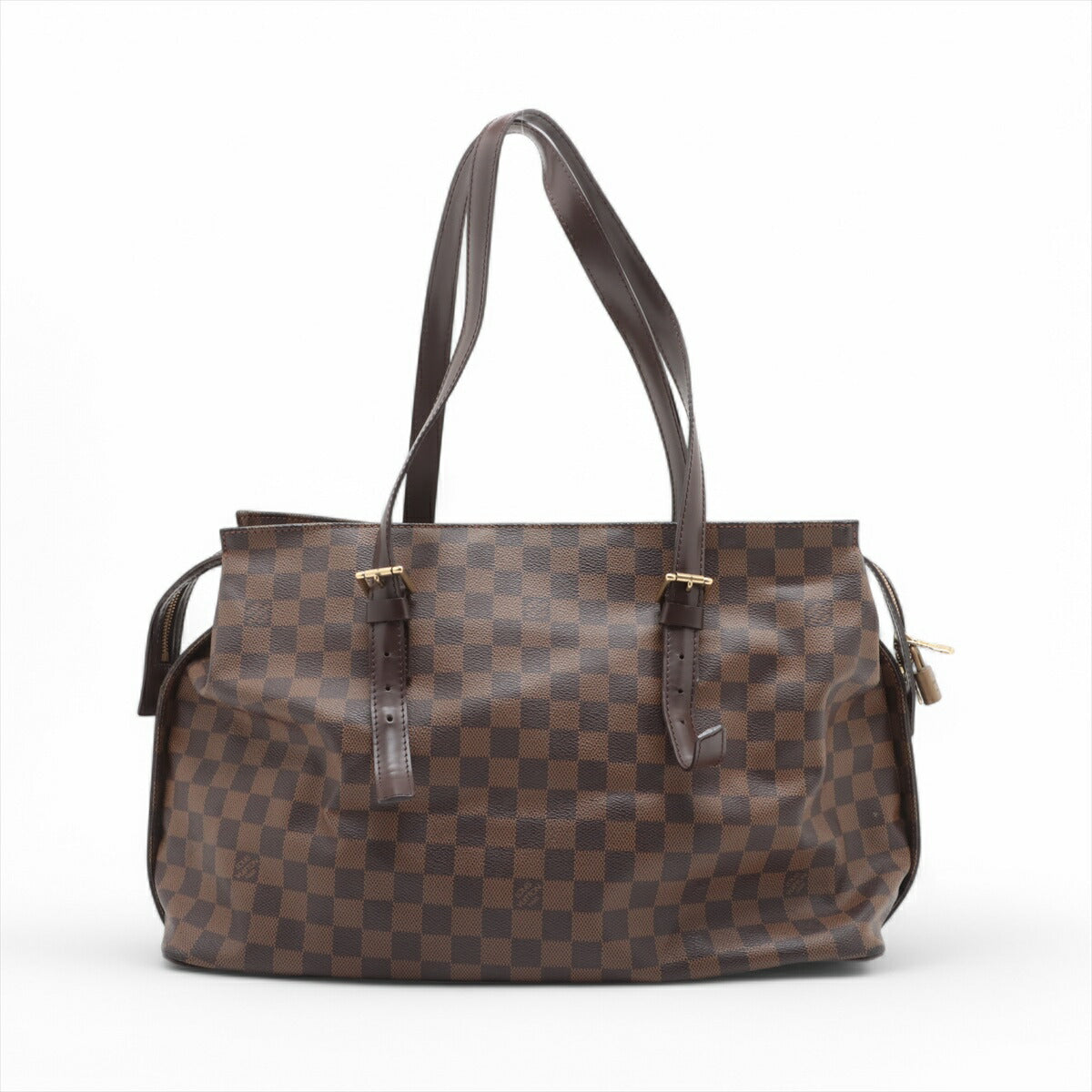 ルイヴィトン ダミエ チェルシー レザー PVC ショルダーバッグ 肩掛け トート ハンド 本革 レディース MMM BT30-97