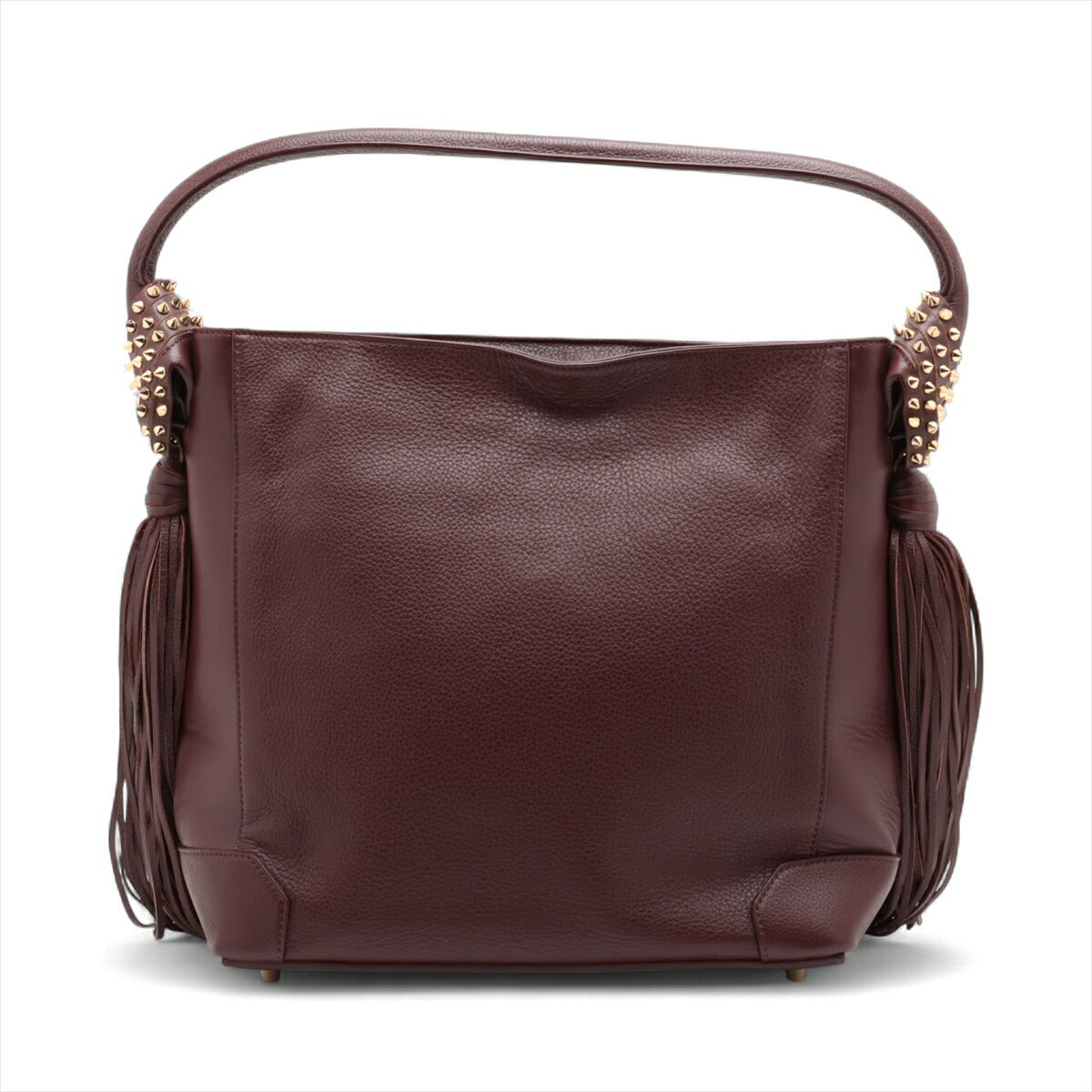 新品同様 クリスチャンルブタン エロイーズ ホーボー タッセル レザー ショルダーバッグ 肩掛け ハンド レディース MMM BX50-64