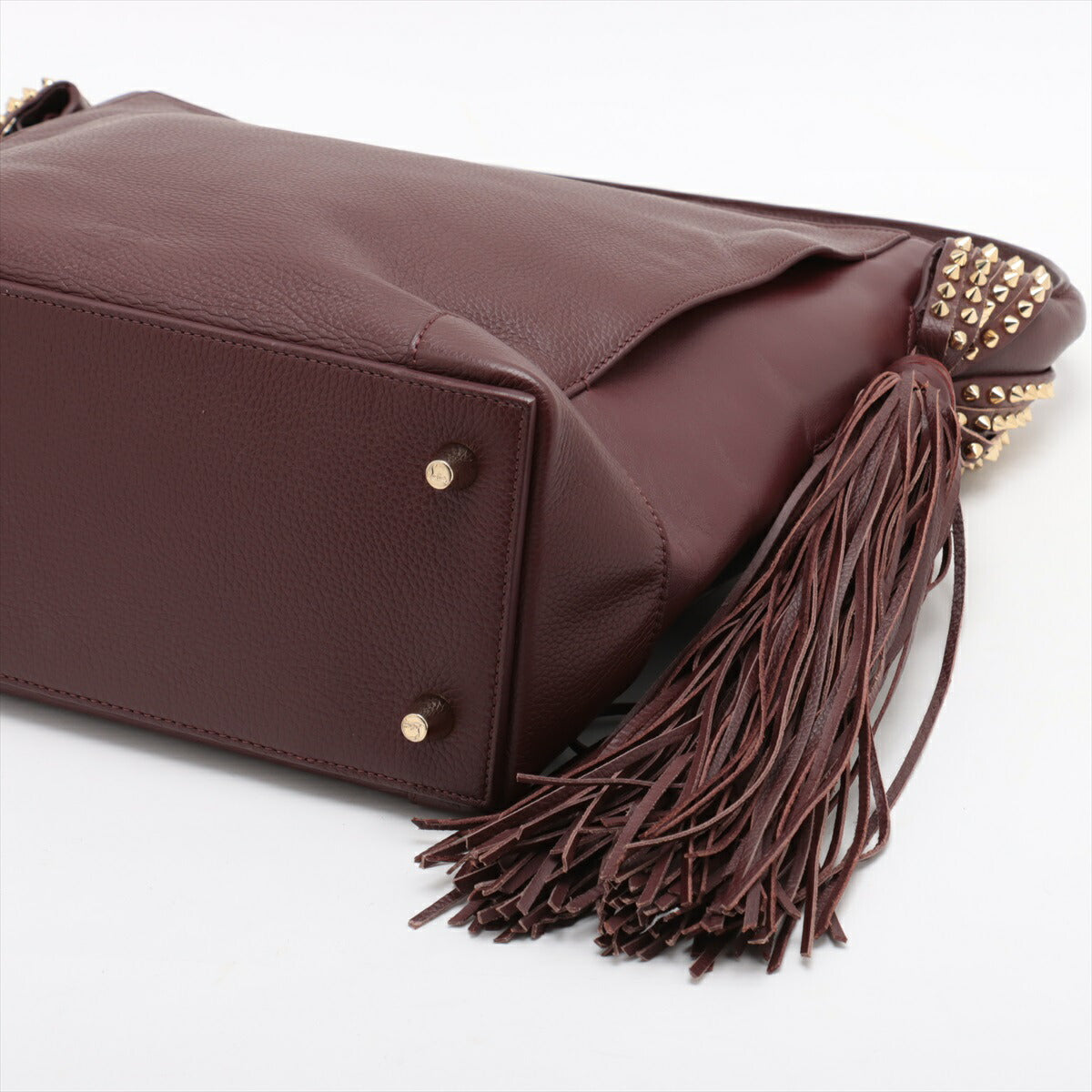 新品同様 クリスチャンルブタン エロイーズ ホーボー タッセル レザー ショルダーバッグ 肩掛け ハンド レディース MMM BX50-64