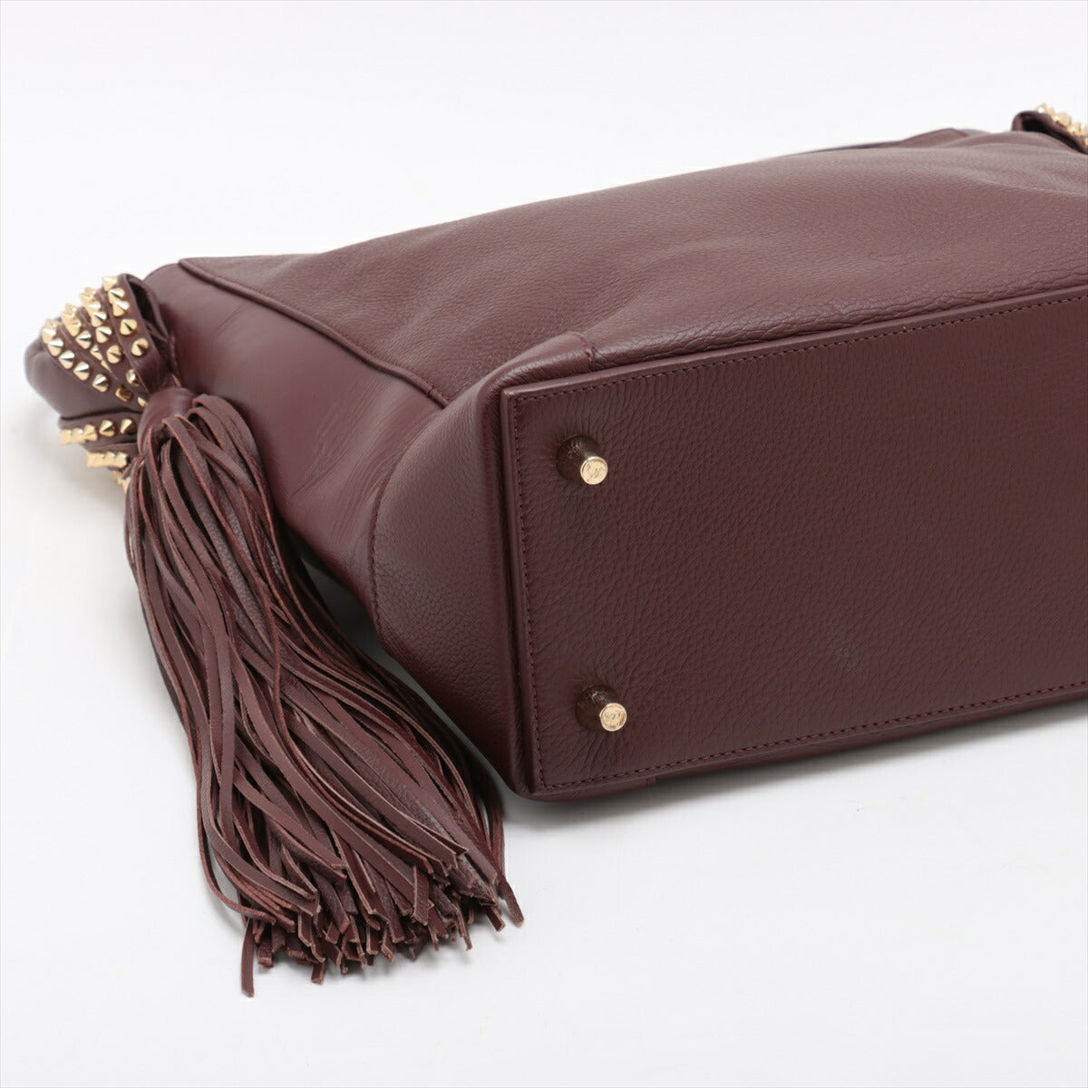 新品同様 クリスチャンルブタン エロイーズ ホーボー タッセル レザー ショルダーバッグ 肩掛け ハンド レディース MMM BX50-64