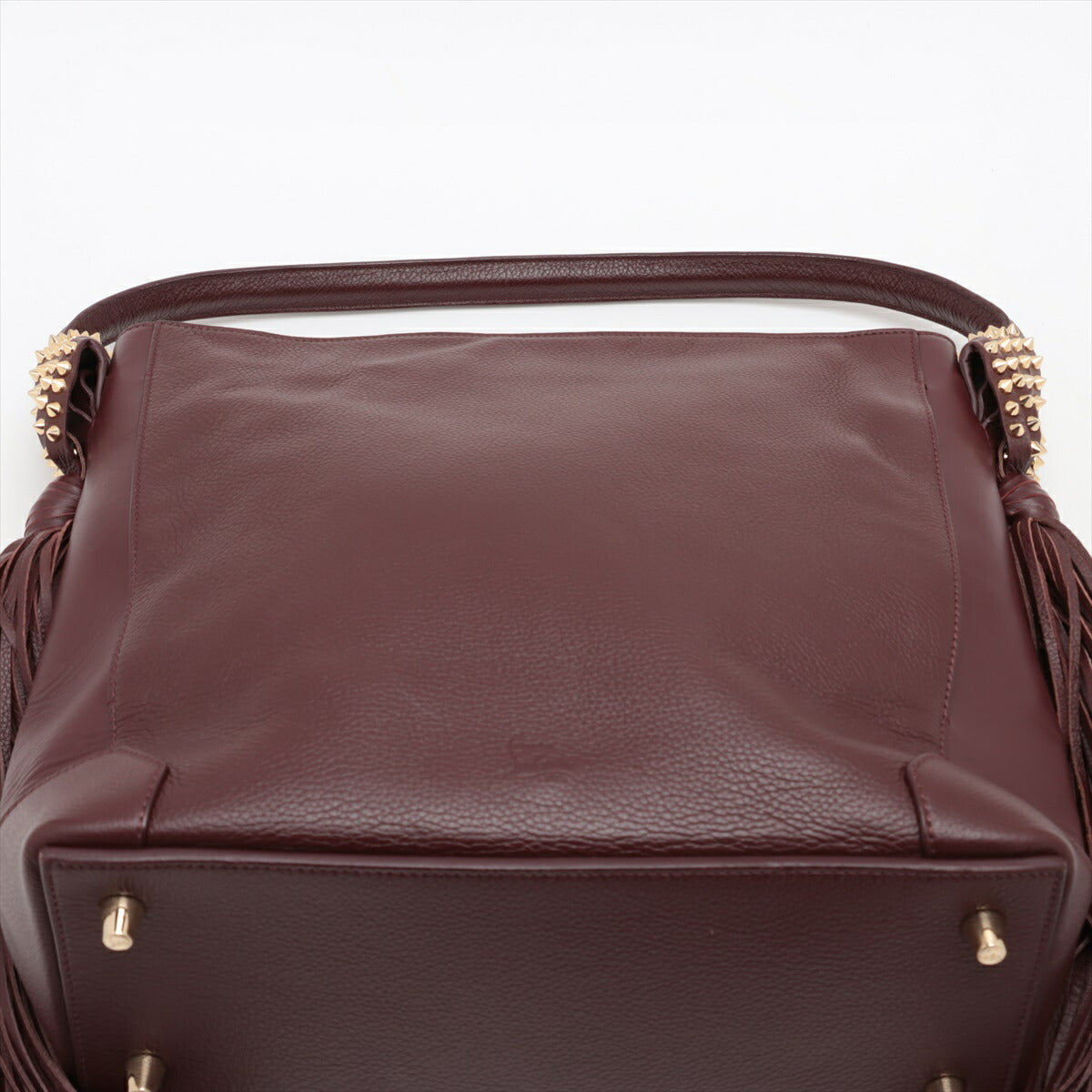 新品同様 クリスチャンルブタン エロイーズ ホーボー タッセル レザー ショルダーバッグ 肩掛け ハンド レディース MMM BX50-64