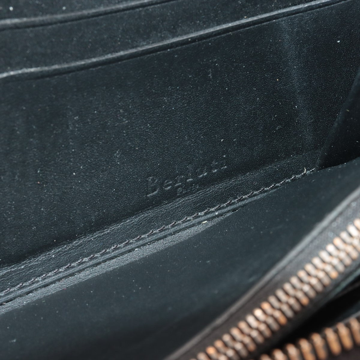 極美品 ベルルッティ イタウバ カリグラフィ レザー 長財布 ロング ウォレット ラウンドファスナー 二つ折り メンズ RRE CA25-5