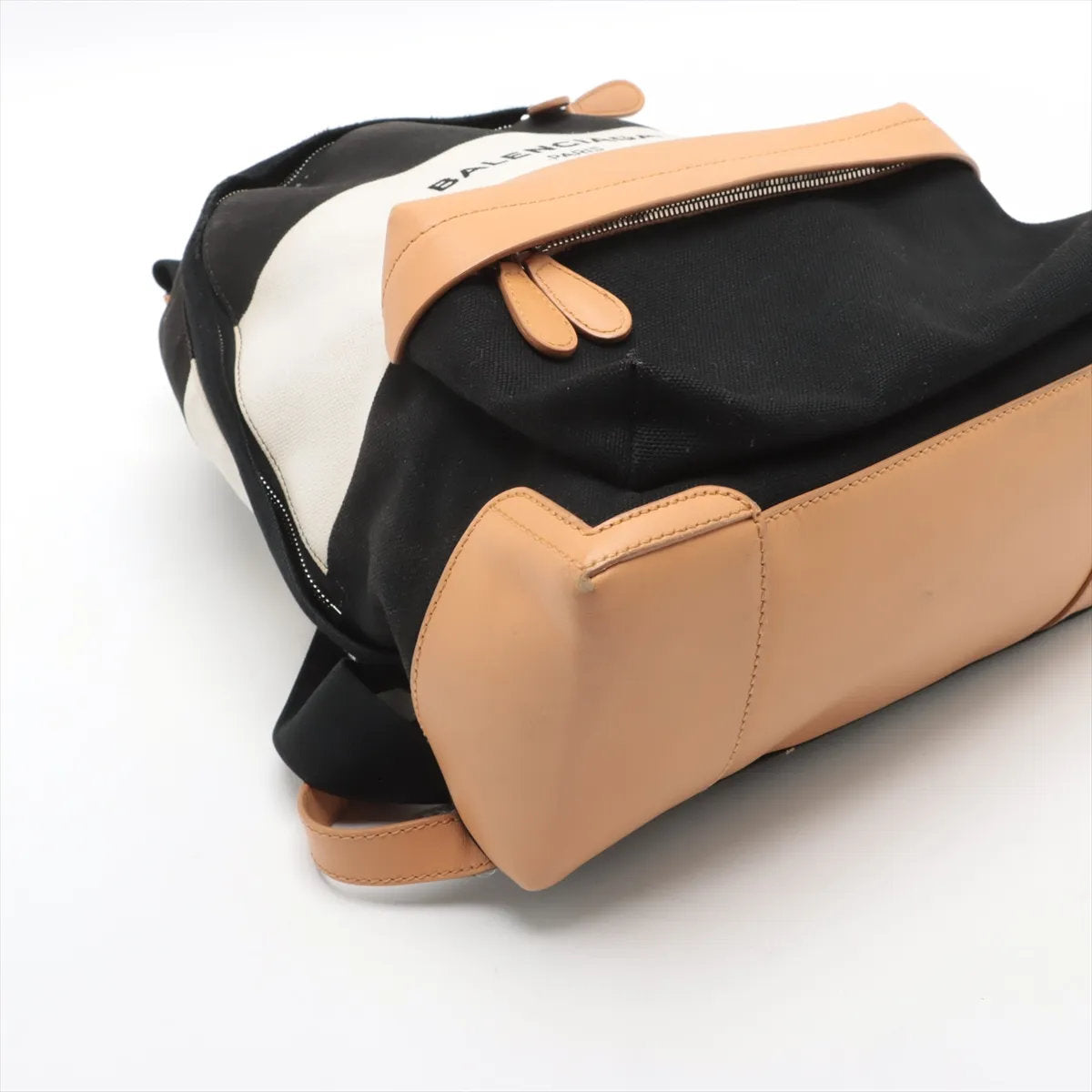 美品 バレンシアガ 409010 レザー キャンバス リュックサック リュック ショルダー バッグ ブラック A4 レディース MMM CS53-6