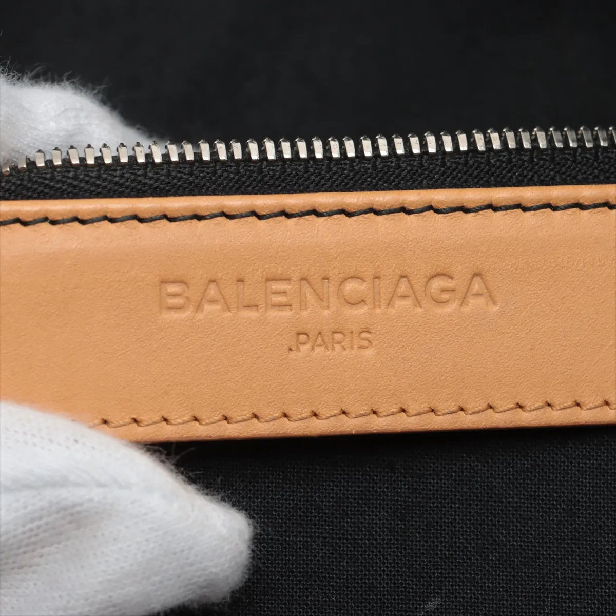 美品 バレンシアガ 409010 レザー キャンバス リュックサック リュック ショルダー バッグ ブラック A4 レディース MMM CS53-6