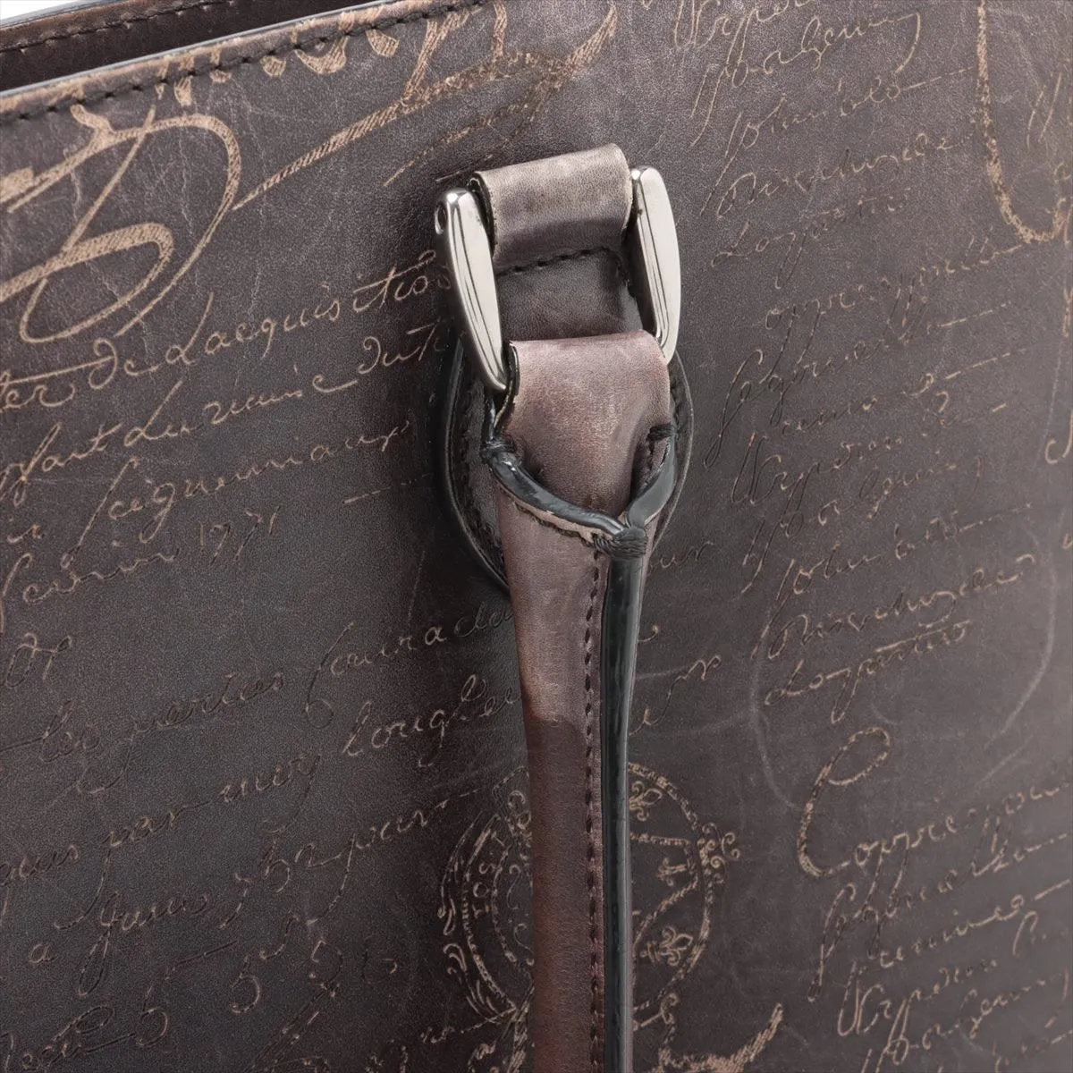 極美品 ベルルッティ トゥジュール カリグラフィ スクリット レザー トート バッグ ショルダー ビジネス 通勤 A4 メンズ EEE CU55-2