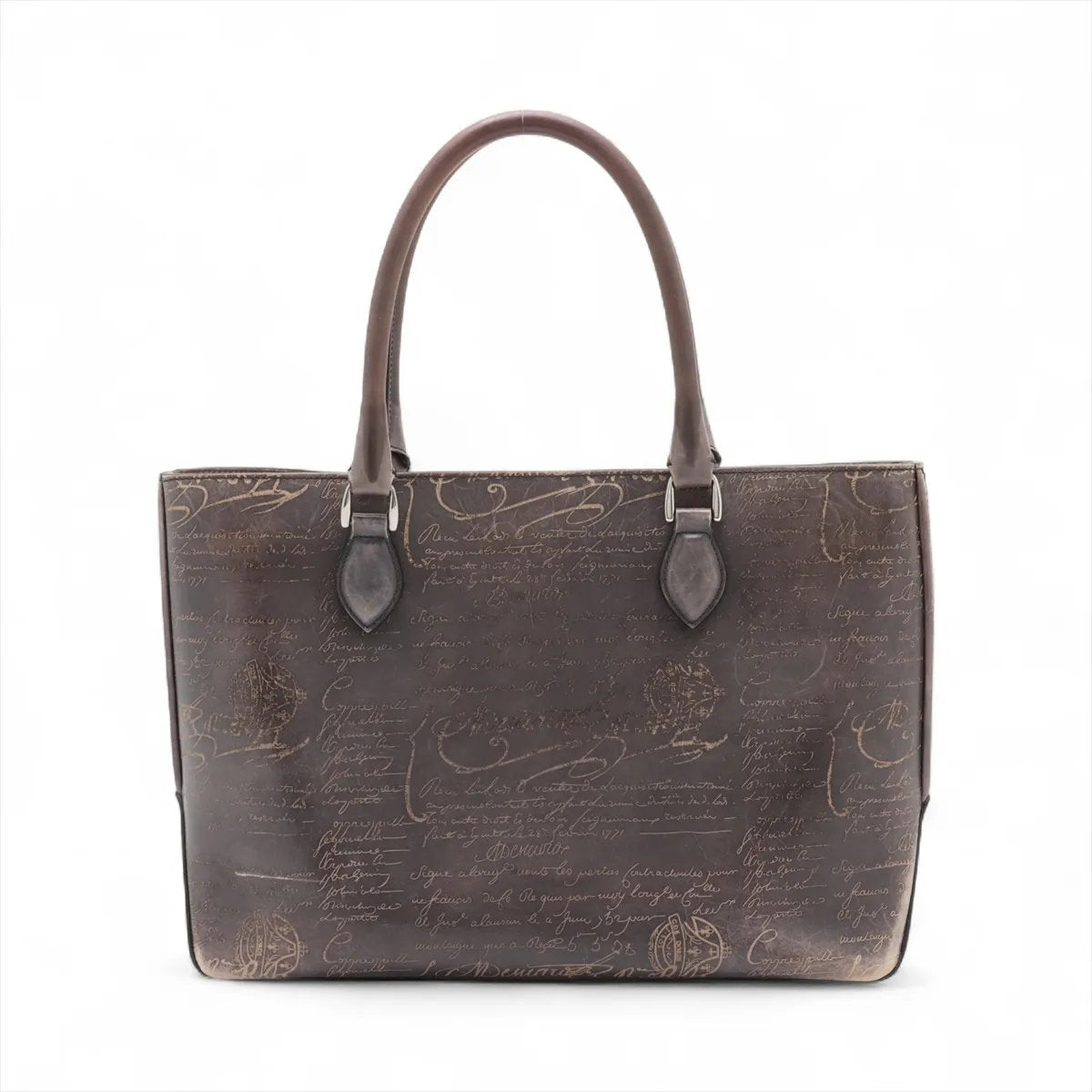 極美品 ベルルッティ トゥジュール カリグラフィ スクリット レザー トート バッグ ショルダー ビジネス 通勤 A4 メンズ EEE CU55-2