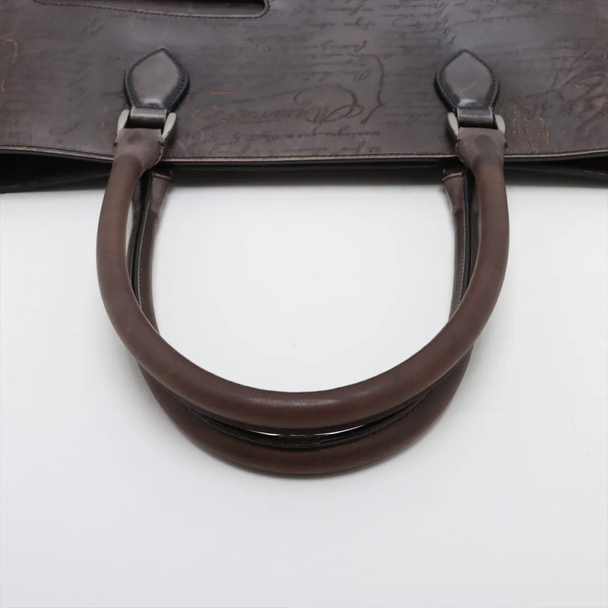 極美品 ベルルッティ トゥジュール カリグラフィ スクリット レザー トート バッグ ショルダー ビジネス 通勤 A4 メンズ EEE CU55-2