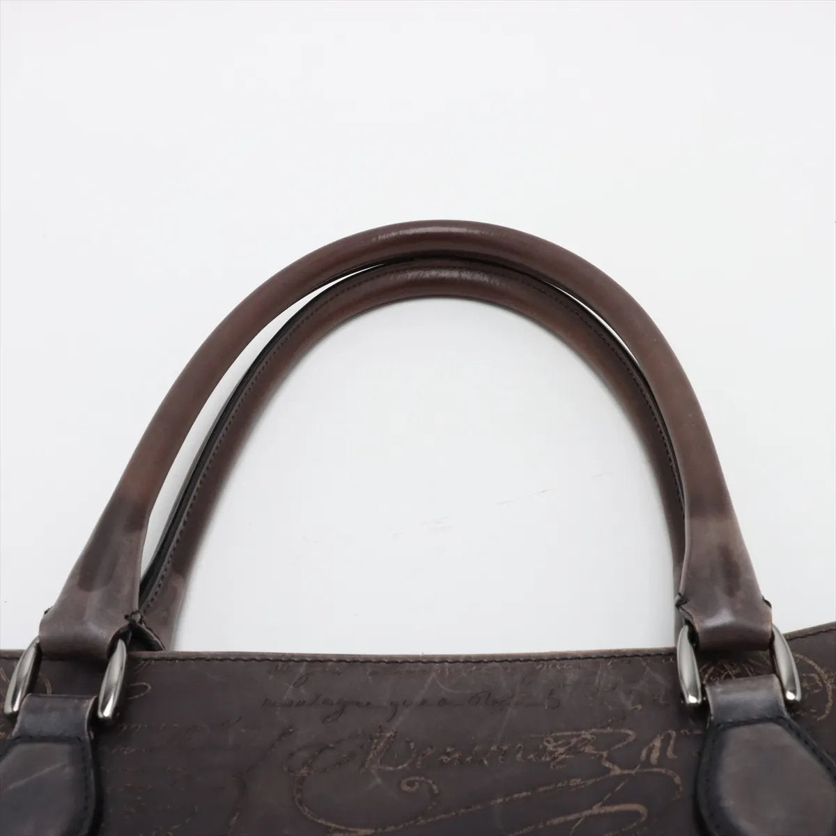 極美品 ベルルッティ トゥジュール カリグラフィ スクリット レザー トート バッグ ショルダー ビジネス 通勤 A4 メンズ EEE CU55-2