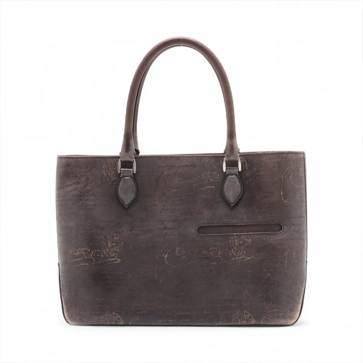 極美品 ベルルッティ トゥジュール カリグラフィ スクリット レザー トート バッグ ショルダー ビジネス 通勤 A4 メンズ EEE CU55-2