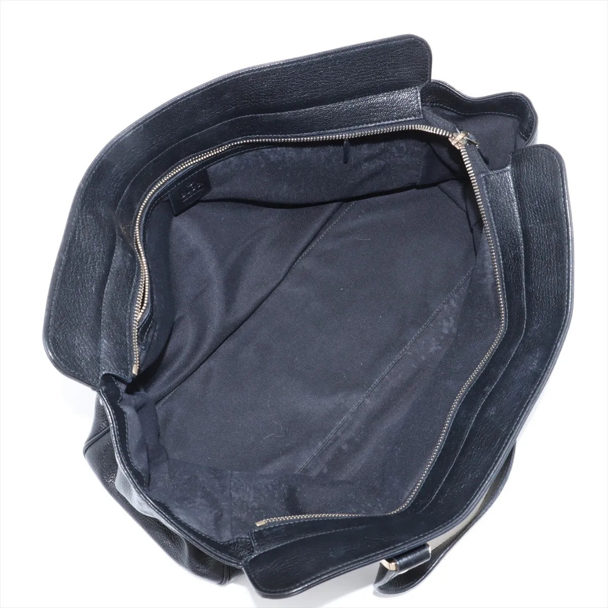 極美品 グッチ インターロッキング G レザー トート バッグ 肩掛け ショルダー ハンド ブラック 黒 131445 レディース EEE CU55-1