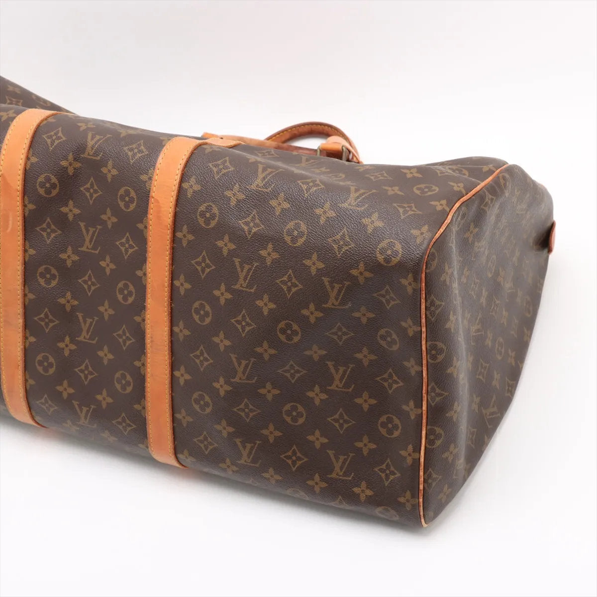 美品 ルイヴィトン モノグラム キーポル60 M41422 レザー ボストン バッグ 出張 旅行 トート ビジネス 紳士 A4 メンズ EEE CU54-10