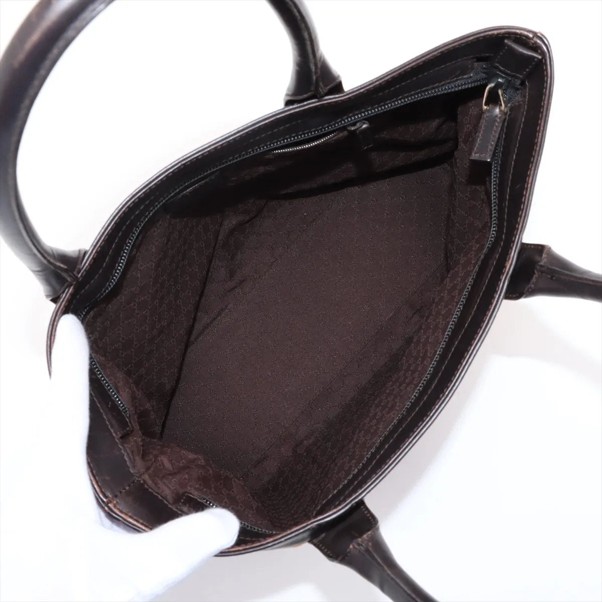 美品 グッチ シェリー ライン レザー トート バッグ 肩掛け ショルダー ハンド ベージュ 002 1119 レディース EEE CU54-4