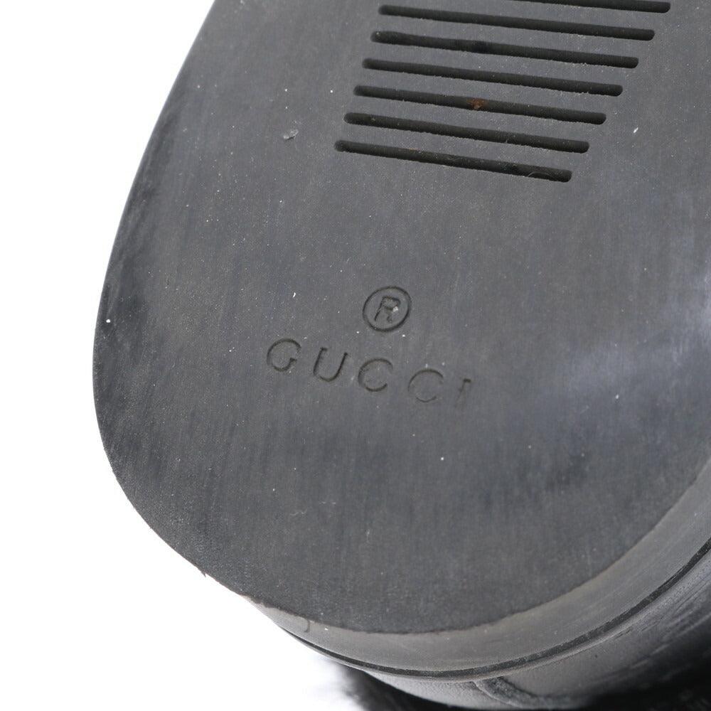 美品 グッチ グッチシマ ファートリム ハイトップ インターロッキング G レザー ハイカット スニーカー 靴 レディース MME BR20-8