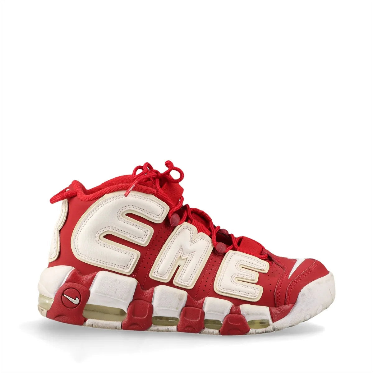 美品 ナイキ シュプリーム AIR MORE UPTEMPO エア モア アップテンポ 24.5cm 902290-600 スニーカー 靴 レディース MMM DT50-3