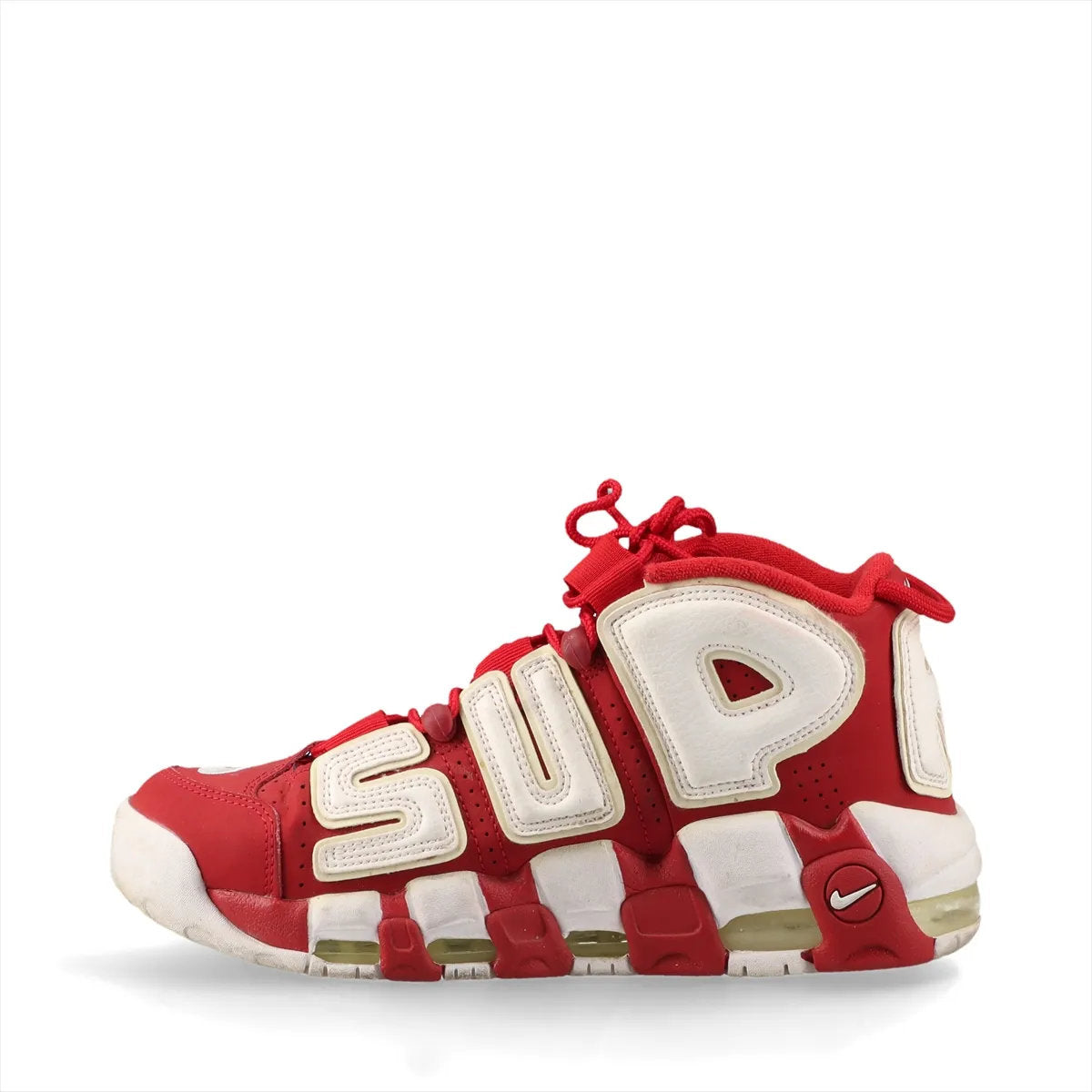 美品 ナイキ シュプリーム AIR MORE UPTEMPO エア モア アップテンポ 24.5cm 902290-600 スニーカー 靴 レディース MMM DT50-3
