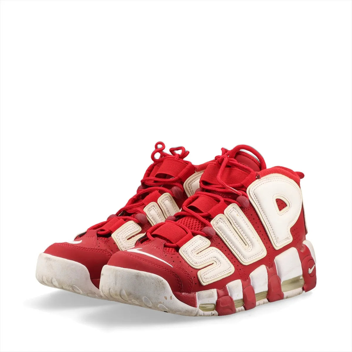 美品 ナイキ シュプリーム AIR MORE UPTEMPO エア モア アップテンポ 24.5cm 902290-600 スニーカー 靴 レディース MMM DT50-3