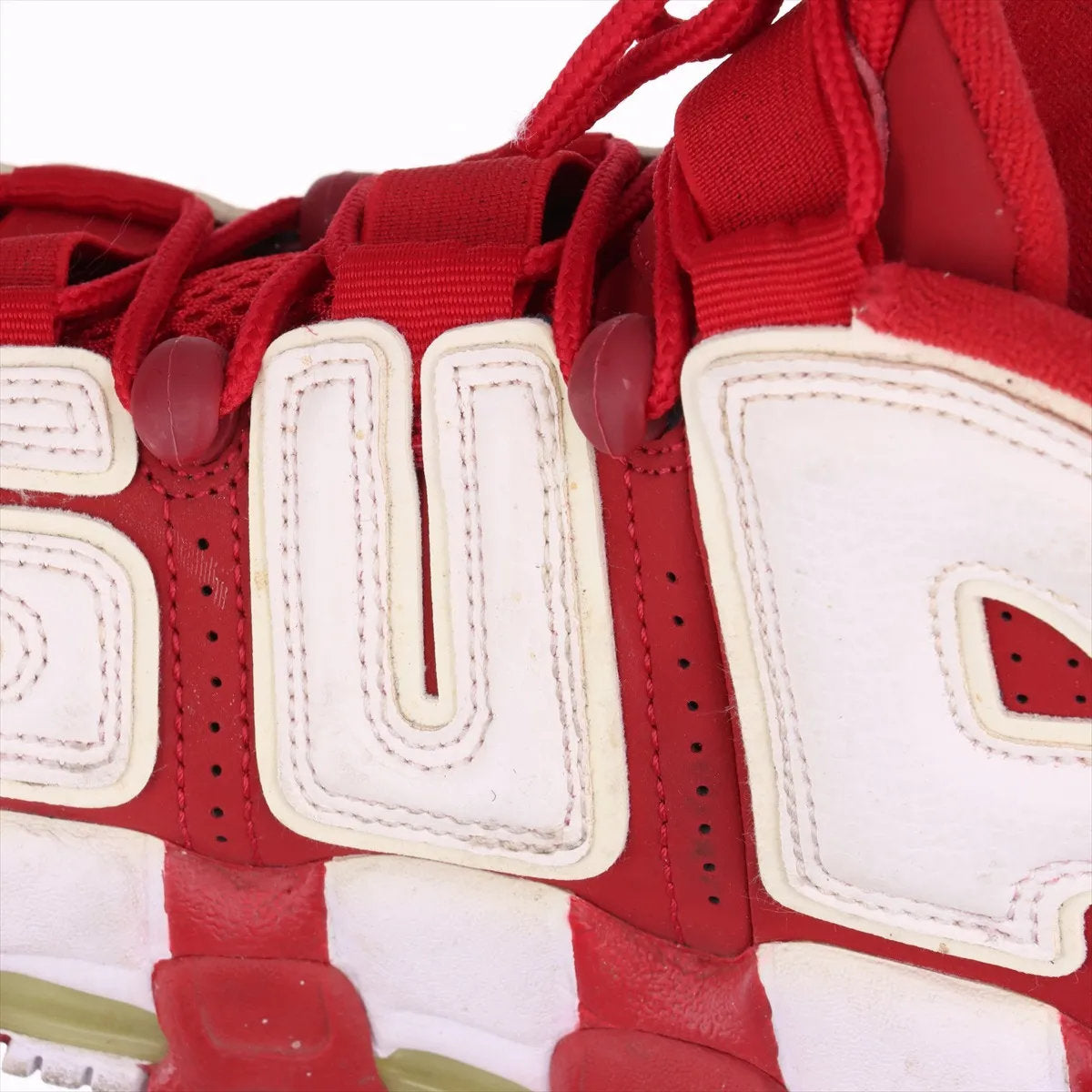 美品 ナイキ シュプリーム AIR MORE UPTEMPO エア モア アップテンポ 24.5cm 902290-600 スニーカー 靴 レディース MMM DT50-3