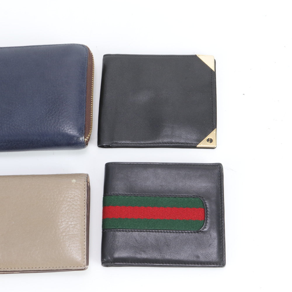 まとめ 4点 セット グッチ ダンヒル J&M DAVIDSON レザー 長財布 二つ折り ウォレット ラウンドファスナー メンズ REM DQ3-9