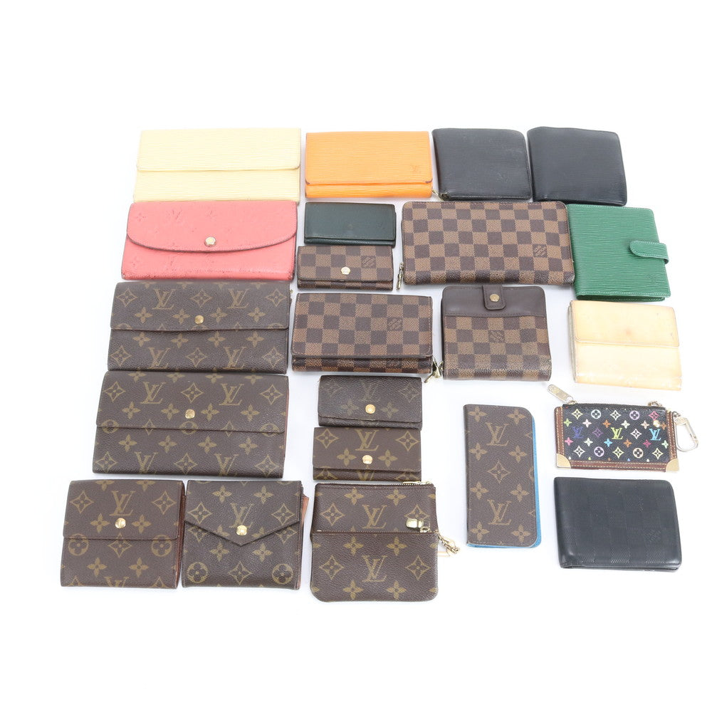 まとめ 22点 セット ルイヴィトン モノグラム ダミエ エピ レザー 長財布 二つ折り ウォレット キーケース RRR DQ15-1