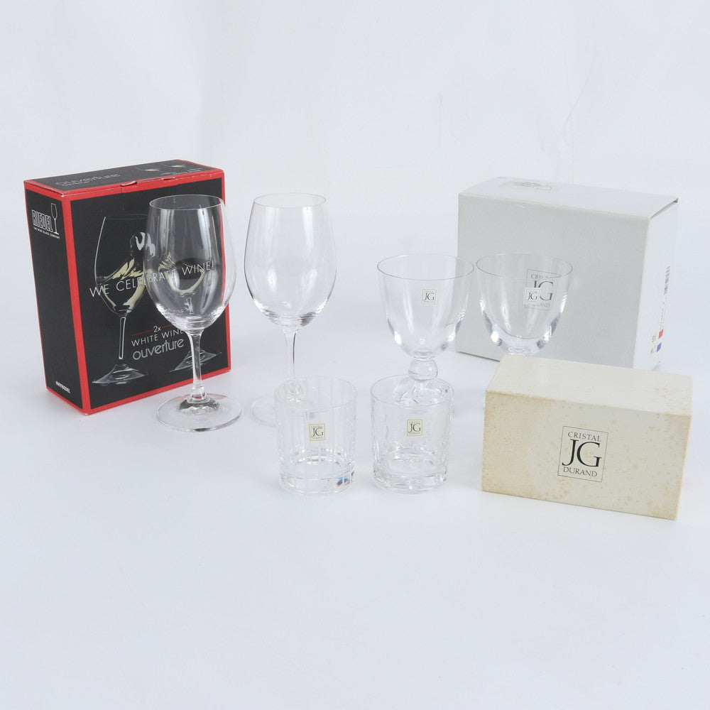 まとめ 6点 セット CRISTAL DURAND RIEDEL ワイン グラス ペア クリア コップ カップ タンブラー 食器 メンズ レディース REE DR20-2