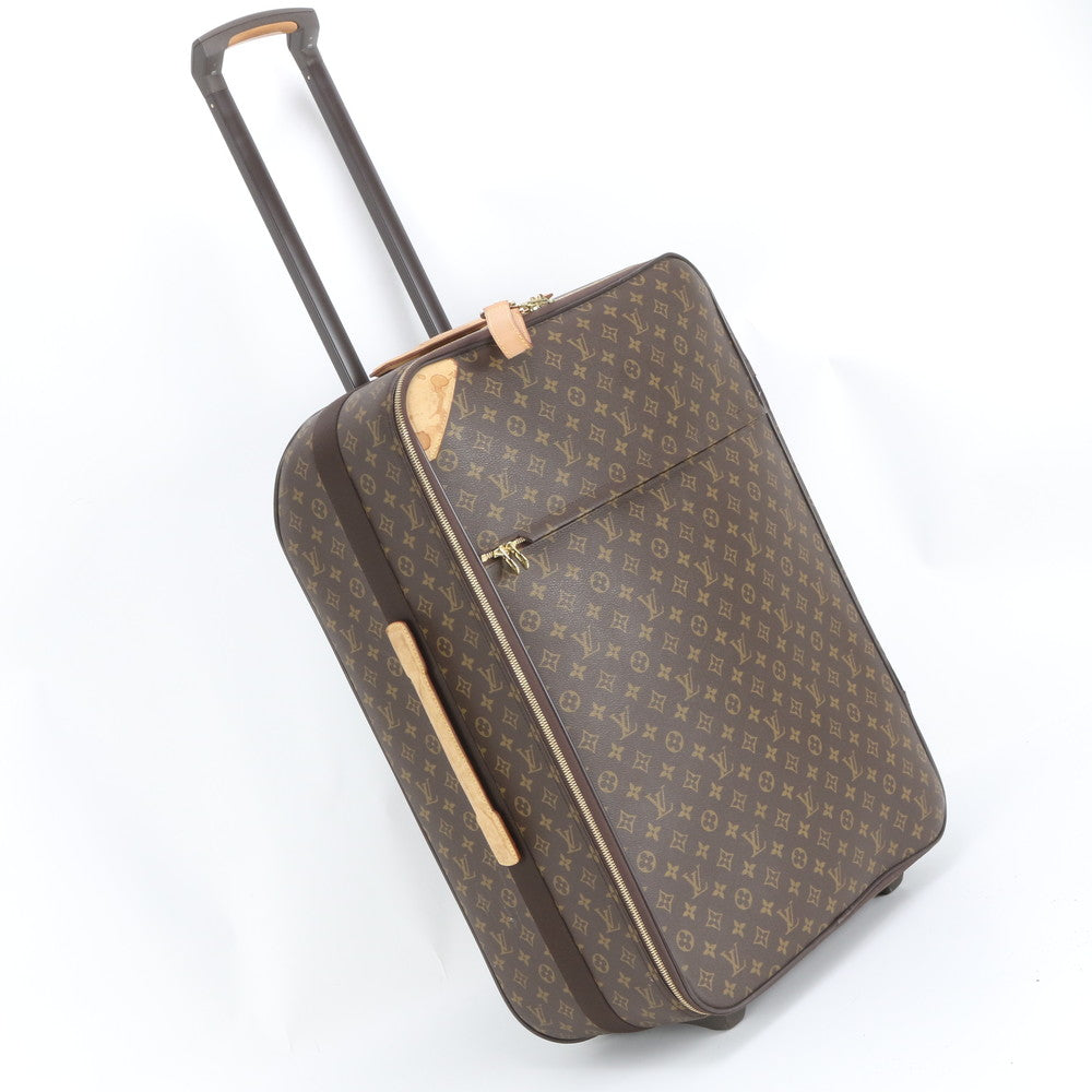 美品 ルイヴィトン モノグラム ペガス 65 M23295 レザー スーツケース キャリー バッグ 出張 旅行 トラベル メンズ EEE DR41-1