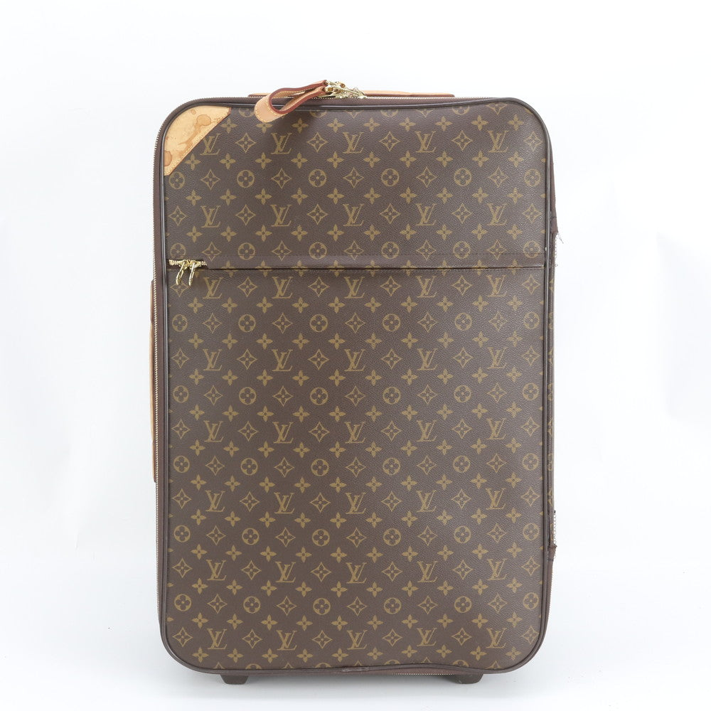 美品 ルイヴィトン モノグラム ペガス 65 M23295 レザー スーツケース キャリー バッグ 出張 旅行 トラベル メンズ EEE DR41-1