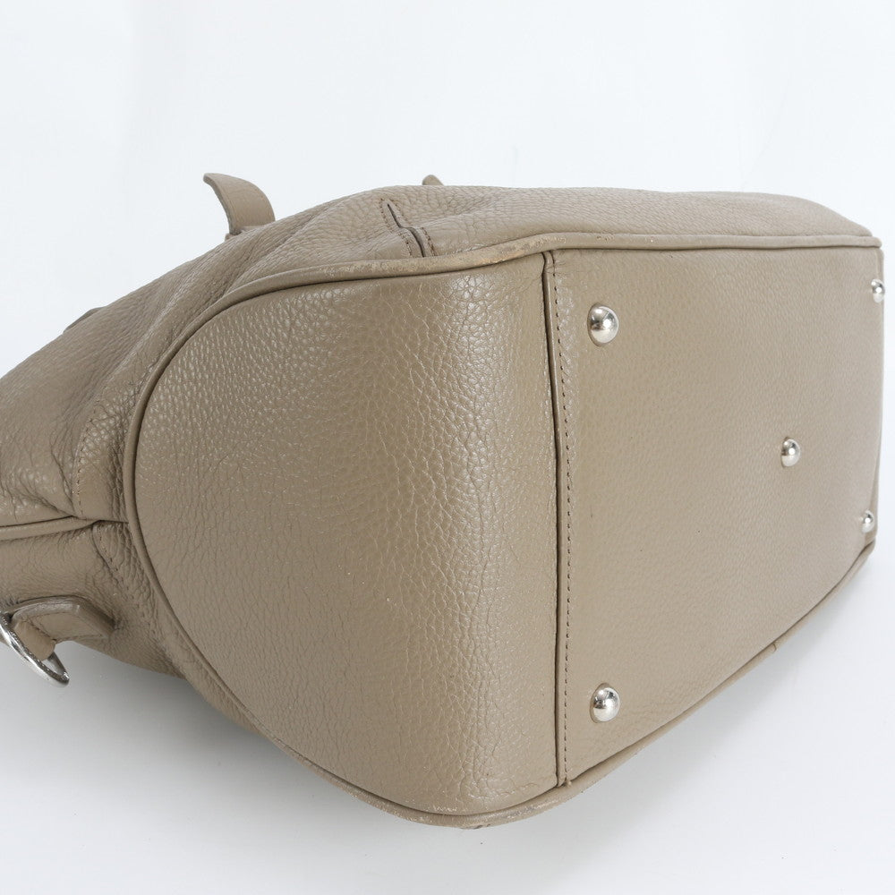 美品 ペッレモルビダ ベージュ レザー トート バッグ 肩掛け ショルダー ハンド 本革 ブランド A4 レディース MBM DT2-5