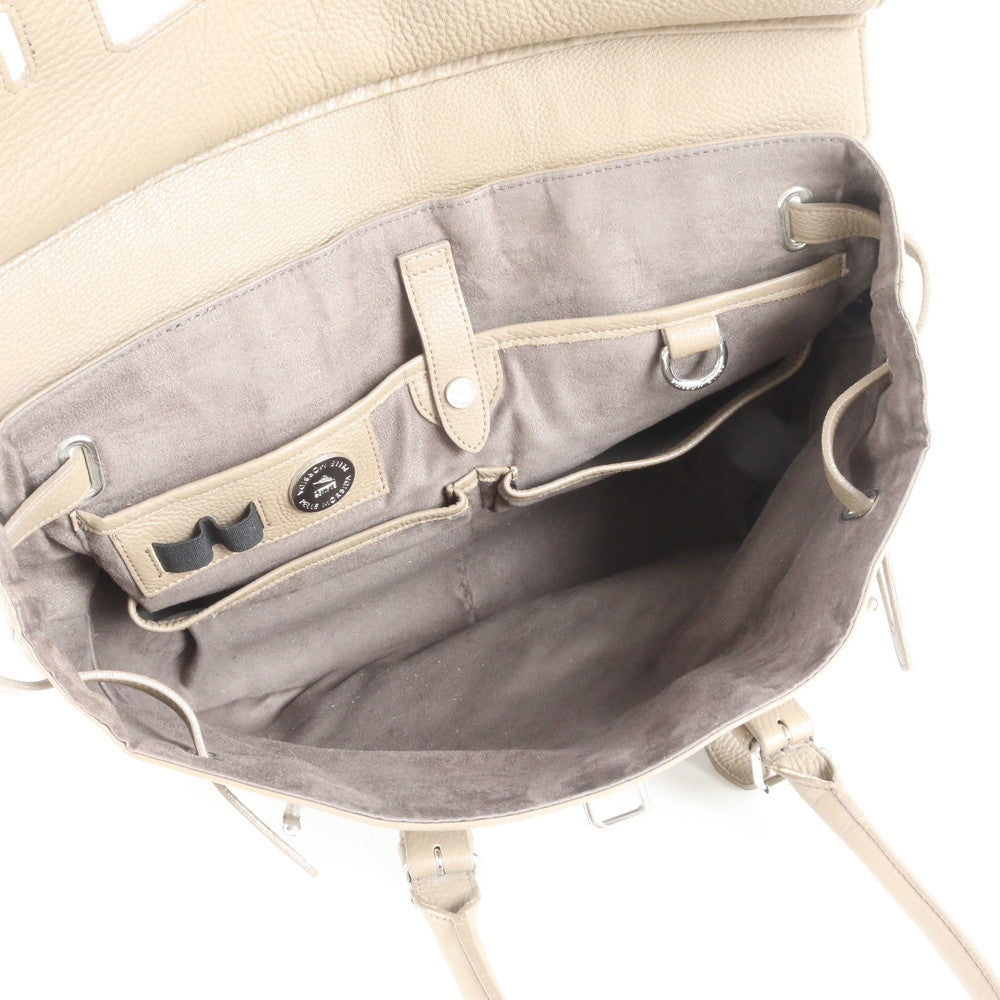 美品 ペッレモルビダ ベージュ レザー トート バッグ 肩掛け ショルダー ハンド 本革 ブランド A4 レディース MBM DT2-5