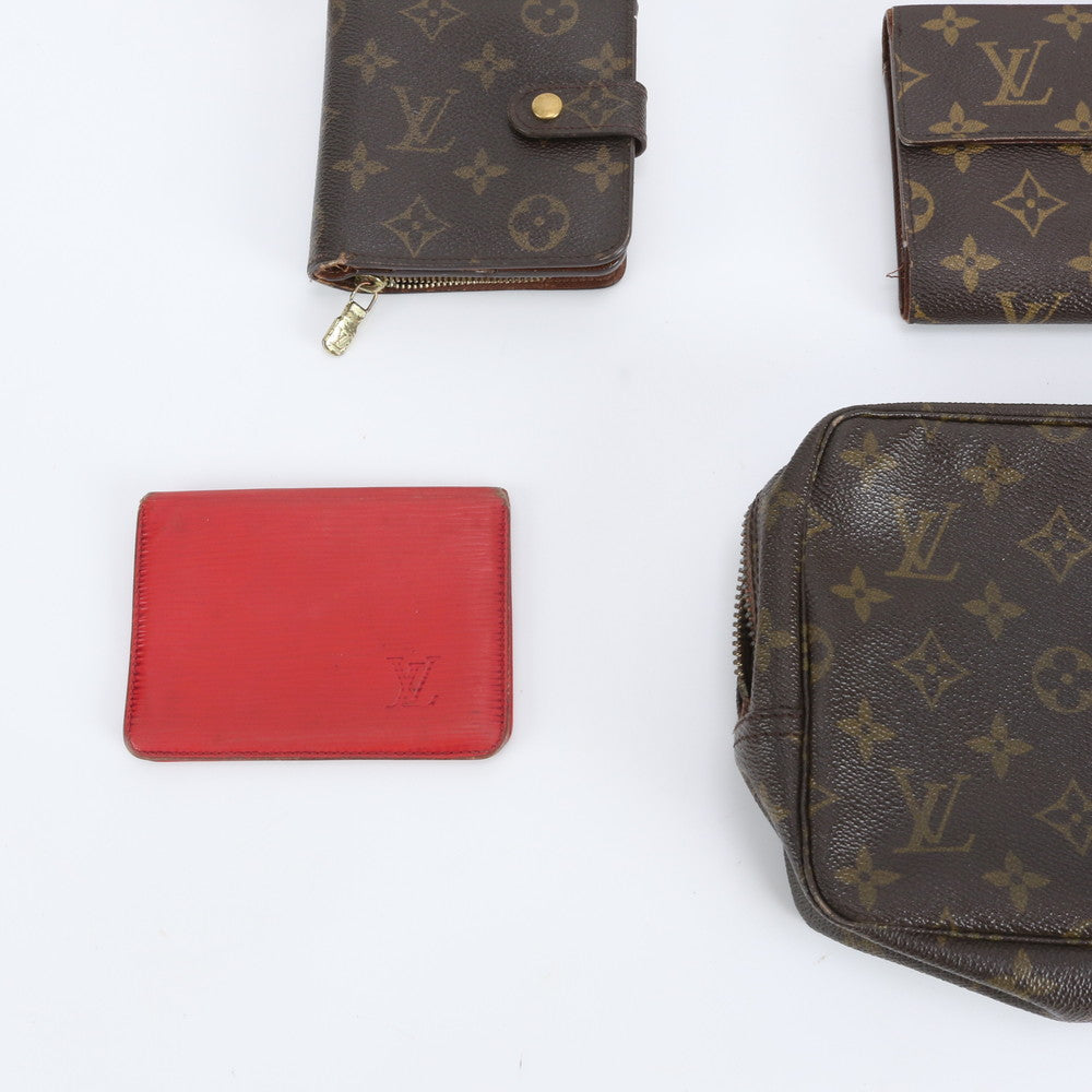 まとめ 8点 セット ルイヴィトン プラダ クロエ モノグラム レザー 長財布 三つ折り ウォレット 本革 レディース RWM DT19-1
