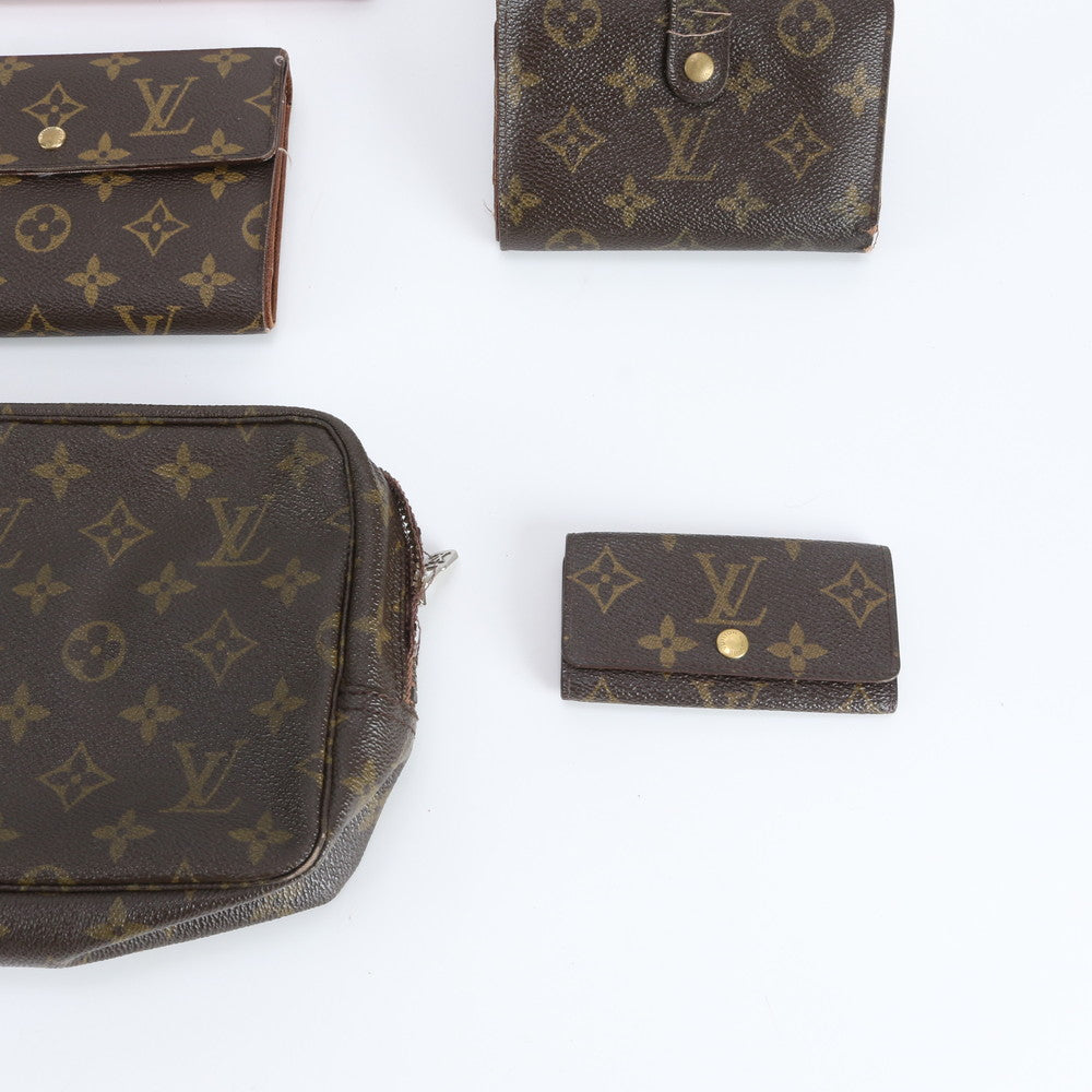 まとめ 8点 セット ルイヴィトン プラダ クロエ モノグラム レザー 長財布 三つ折り ウォレット 本革 レディース RWM DT19-1