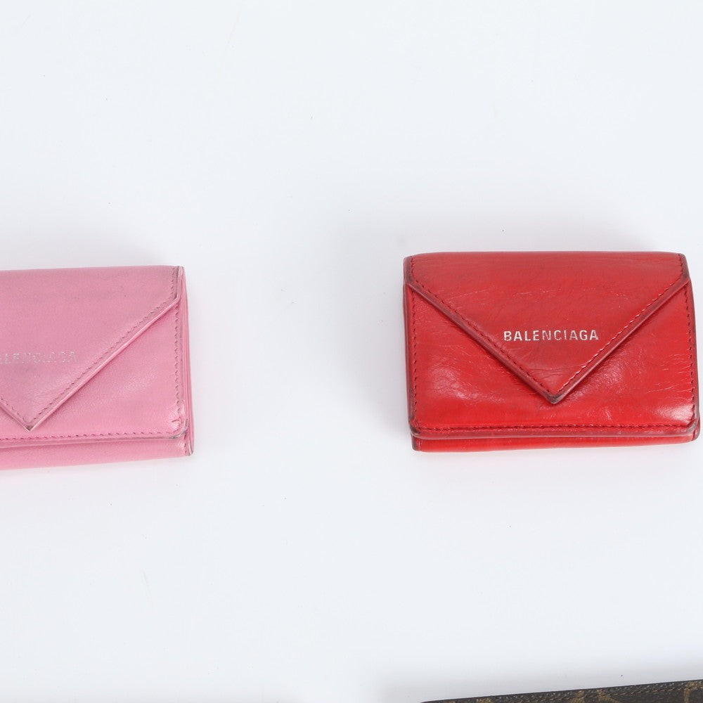まとめ 8点 セット ルイヴィトン セリーヌ バレンシアガ レザー 三つ折り 財布 二つ折り ウォレット レディース RWM DT19-2