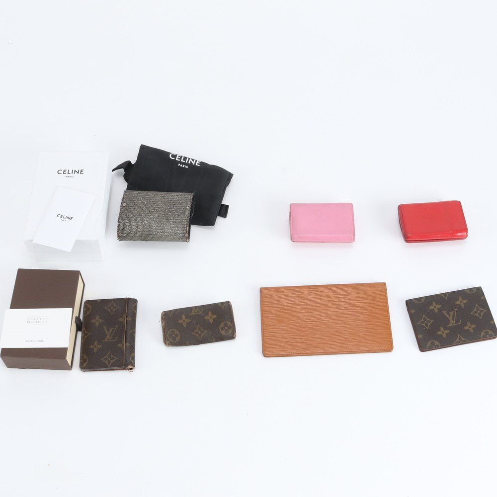まとめ 8点 セット ルイヴィトン セリーヌ バレンシアガ レザー 三つ折り 財布 二つ折り ウォレット レディース RWM DT19-2