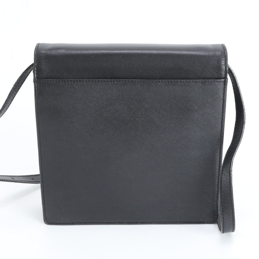 極美品 ヴィンテージ イヴ サンローラン YSL レザー ショルダーバッグ 斜め掛け ブラック 黒 レディース MWM DT6-2