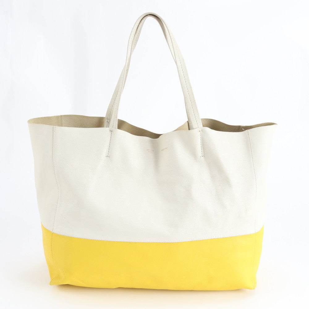 美品 セリーヌ ホリゾンタル カバ レザー トート バッグ 肩掛け ショルダー ハンド 本革 ブランド A4 レディース EBM DT7-8