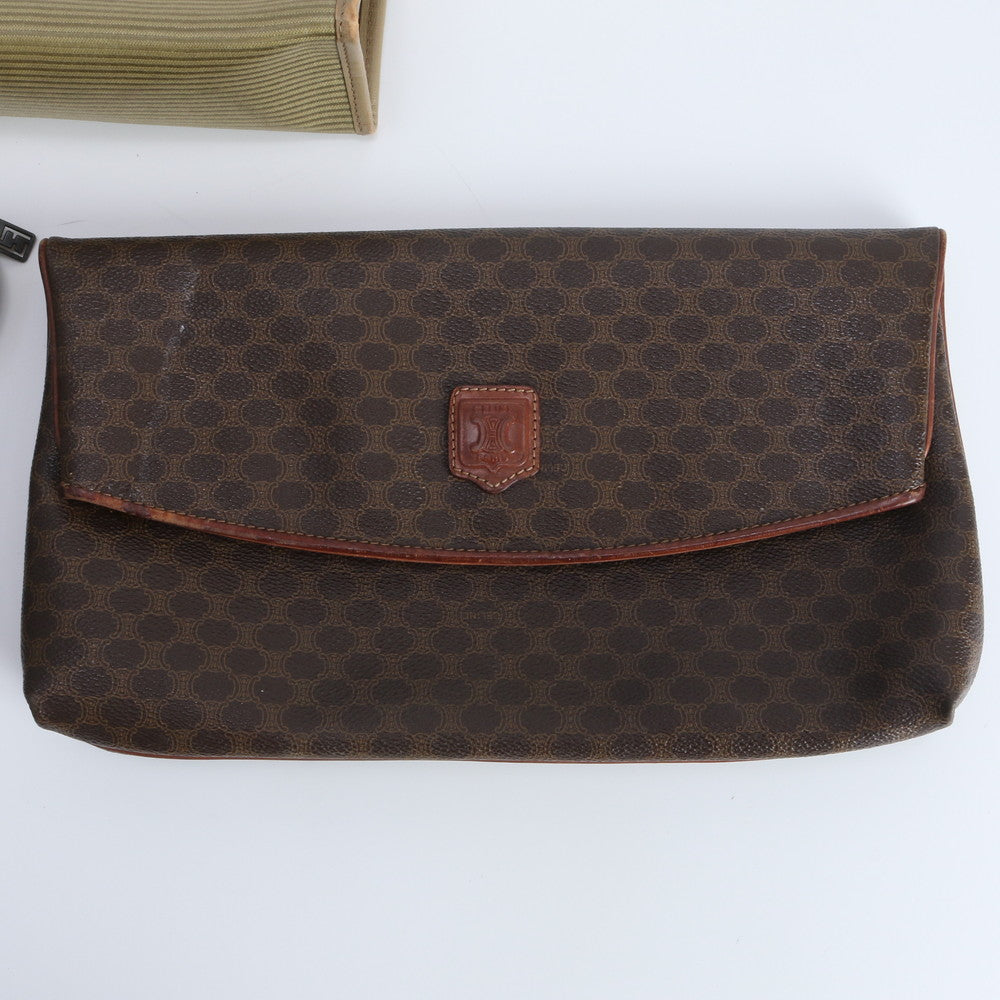 まとめ 3点 セット セリーヌ フェンディ YSL レザー クラッチ バッグ ハンド セカンド ポーチ トート レディース MEE DT41-6