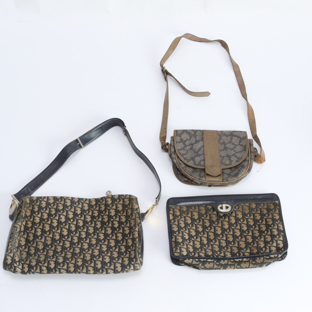 まとめ 3点 セット クリスチャンディオール YSL トロッター レザー ショルダーバッグ ハンド トート レディース MEE DT41-4