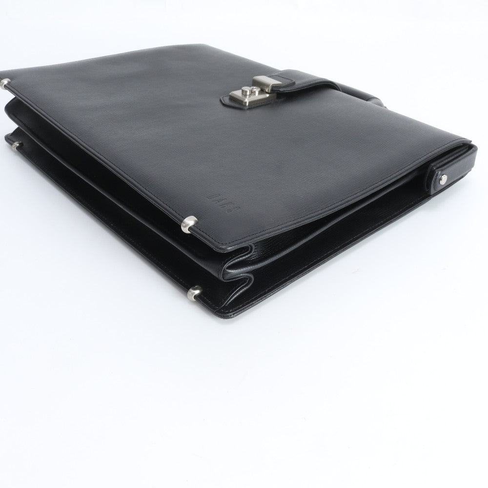 美品 ダックス ダレスバッグ レザー ビジネス バッグ 書類鞄 ブリーフケース トート 通勤 A4 ブラック 黒 メンズ REE DT44-3