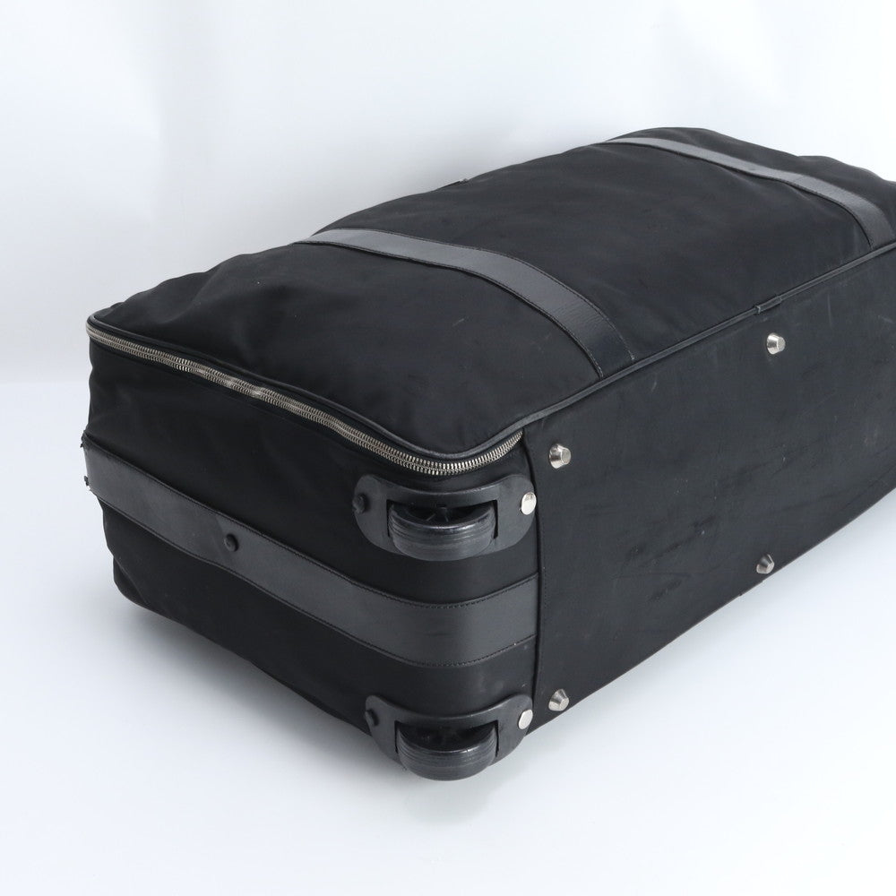 美品 プラダ テスート ナイロン トライアングルロゴ レザー ボストン バッグ 出張 旅行 トート トラベル メンズ EWE DT48-6