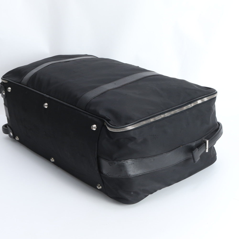 美品 プラダ テスート ナイロン トライアングルロゴ レザー ボストン バッグ 出張 旅行 トート トラベル メンズ EWE DT48-6